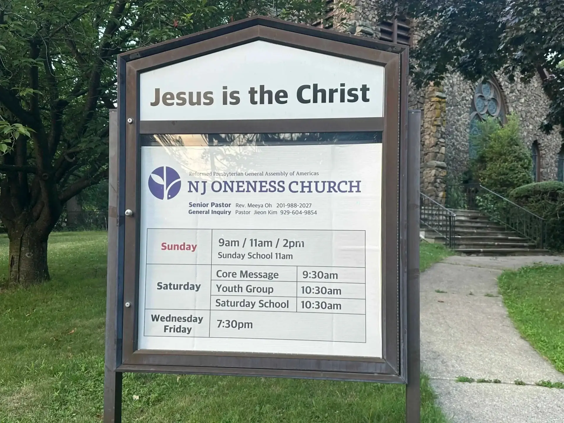 NJ Oneness Church Sign